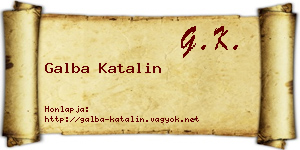 Galba Katalin névjegykártya